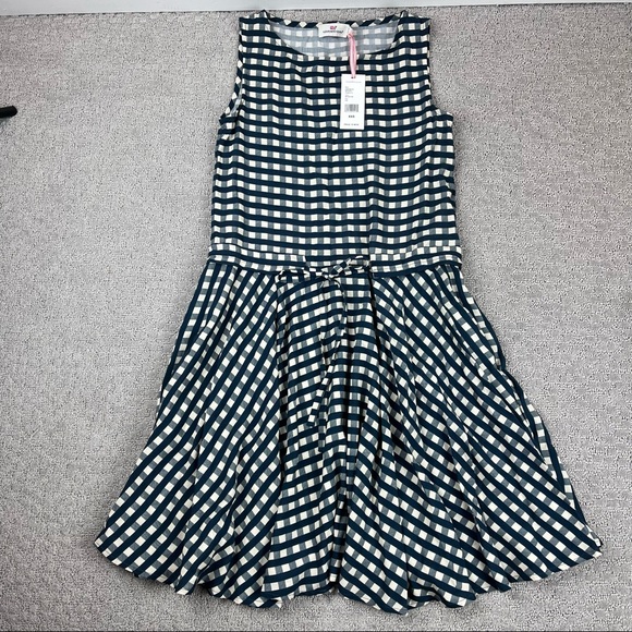 NWT vineyard vines gingham waist tie dress - Picture 1 of 15